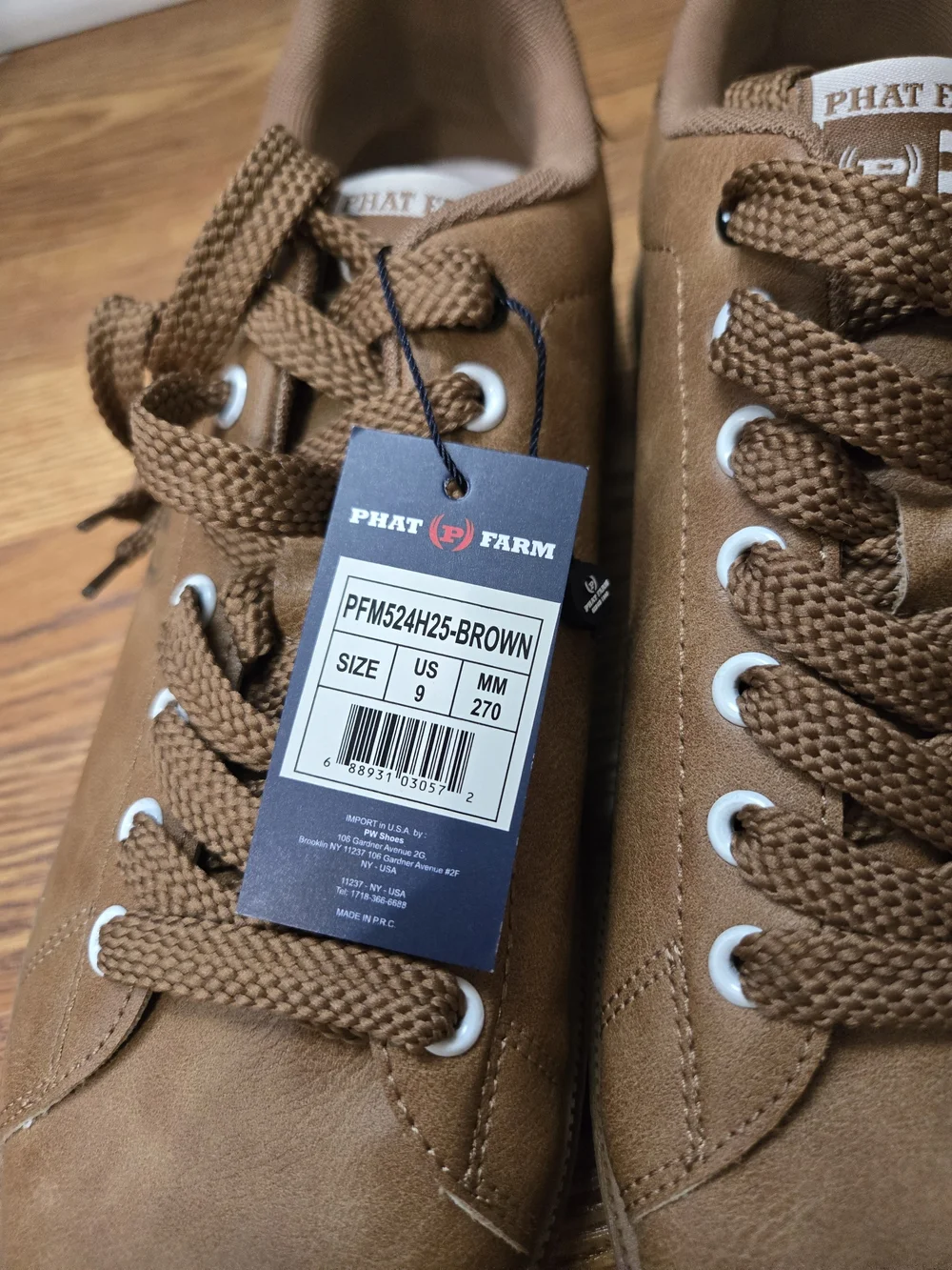 Phat Farm Brown Low-Top Sneakers Sz 9